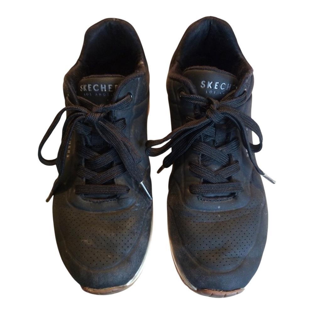 Skechers Uno Stand On Air Sneaker Black Faux Leather